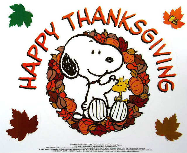 Snoopy thanksgiving card dog duck free wallpaper - medium preview image