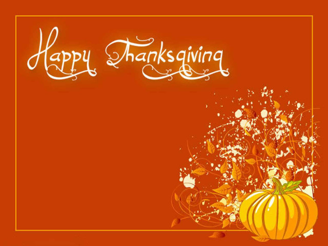 Happy thanksgiving card pumpkin side free wallpaper - medium preview image