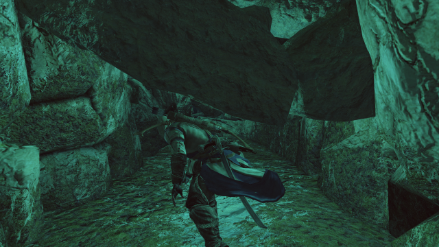 Man backpack walking cave rocks free wallpaper - medium preview image