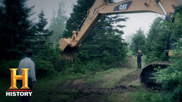 Man forest bulldozer tree night free wallpaper - medium preview image