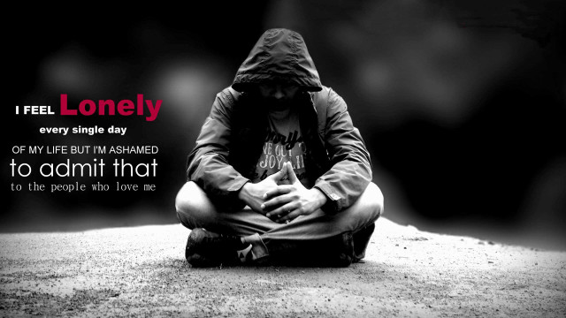 Sitting person hands knees quote free wallpaper - medium preview image