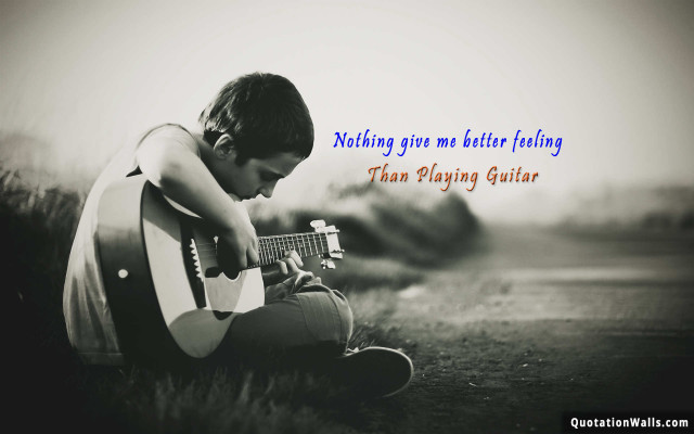 Young man playing guitar quote free wallpaper - medium preview image