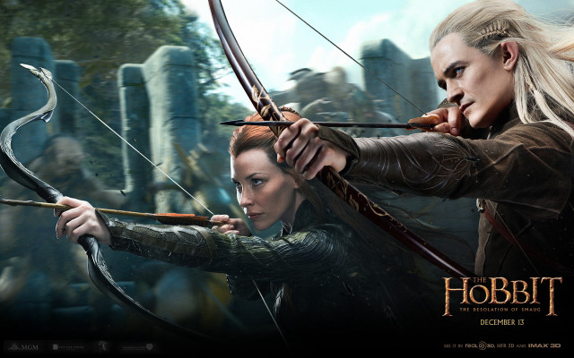 Couple archers fantasy matte art free wallpaper - medium preview image