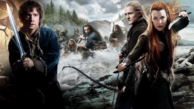 People mountain river forest group free wallpaper - medium preview image
