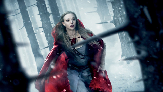 Woman red cloak cape forest free wallpaper - medium preview image