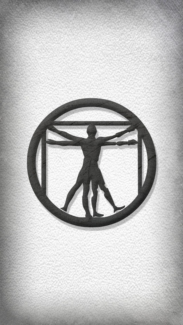 Metal artwork man stick circle free wallpaper - medium preview image