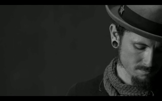 Man hat scarf earrings looking free wallpaper - medium preview image