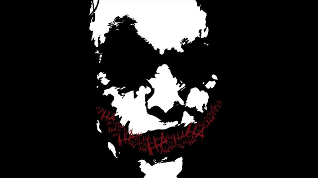 Joker red face black background free wallpaper - medium preview image