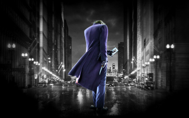 Man purple suit hat rain free wallpaper - medium preview image