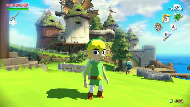 Link person castle green roof free wallpaper - medium preview image
