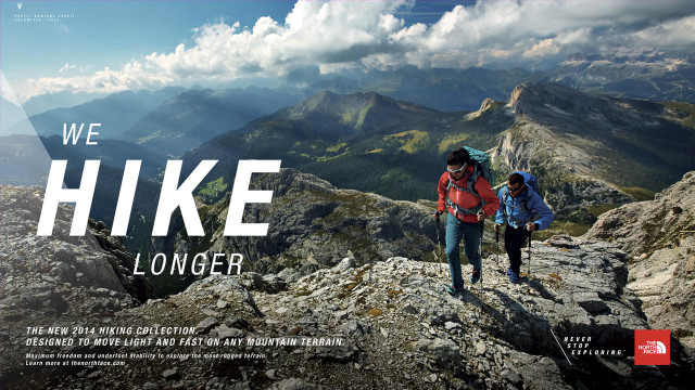 Two people hiking mountain we free wallpaper - medium preview image