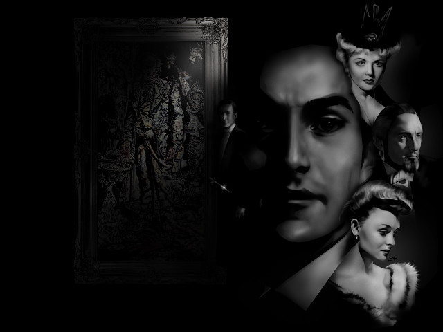 Man woman crowns black white free wallpaper - medium preview image