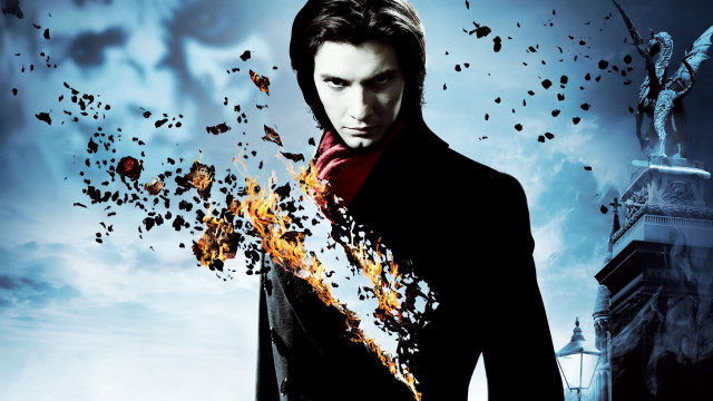 Man black suit red tie free wallpaper - medium preview image