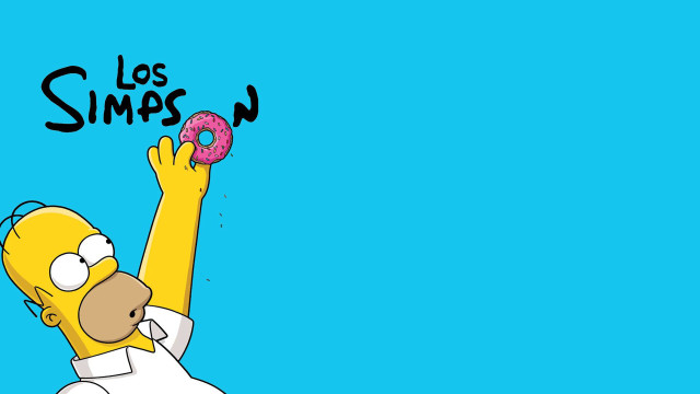 Cartoon character doughnut los simpson free wallpaper - medium preview image