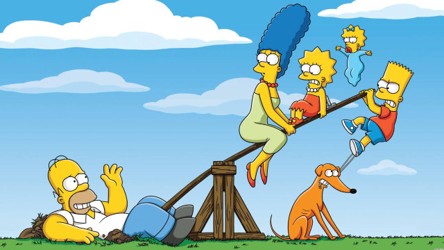 People seesaw dog cat group free wallpaper - medium preview image