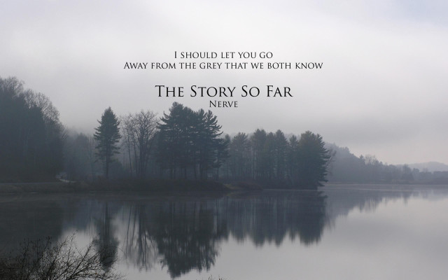 Lake trees quote grey sots free wallpaper - medium preview image