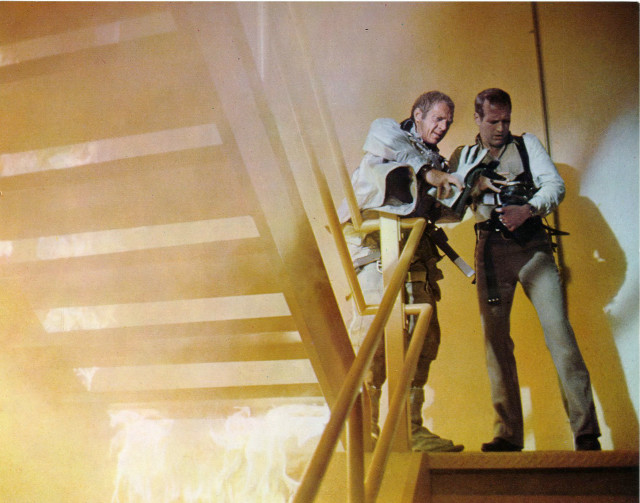 Man woman staircase camera fire free wallpaper - medium preview image
