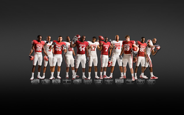 Football players standing line helmets free wallpaper - medium preview image