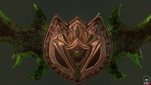 Green gold dragon design wings free wallpaper - medium preview image