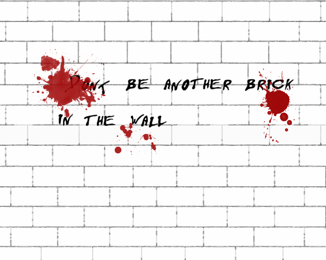 Brick wall red paint splatter free wallpaper - medium preview image
