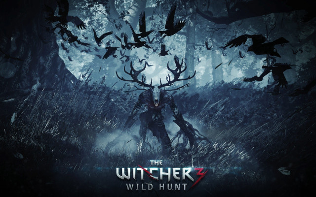 Man deerhead antlers forest weapon free wallpaper - medium preview image