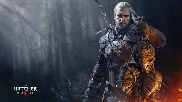 Man black outfit sword fire #2 free wallpaper - medium preview image