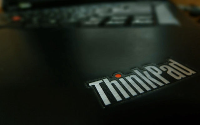 Thinkpad closeup sticker keyboard background free wallpaper - medium preview image