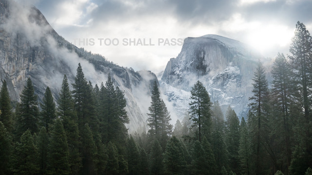 Mountain forest clouds sky trees #2 free wallpaper - medium preview image