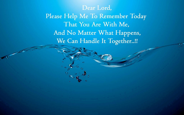 Blue background water god quote free wallpaper - medium preview image