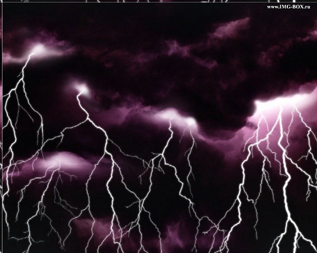 Purple lightning storm clouds matte free wallpaper - medium preview image