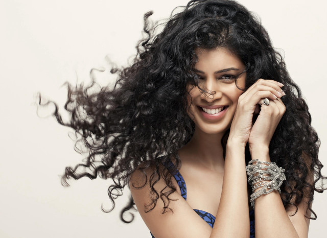 Woman smiling flying hair samikshavad free wallpaper - medium preview image
