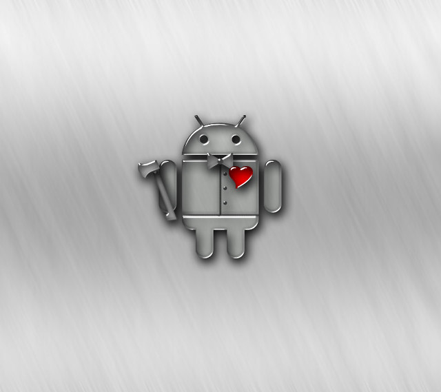 Metal heart robot hammer red free wallpaper - medium preview image