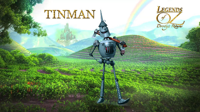 Robot field rainbow castle character free wallpaper - medium preview image