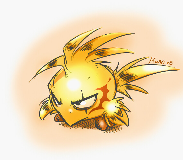 Yellow bird big nose rayonism free wallpaper - medium preview image