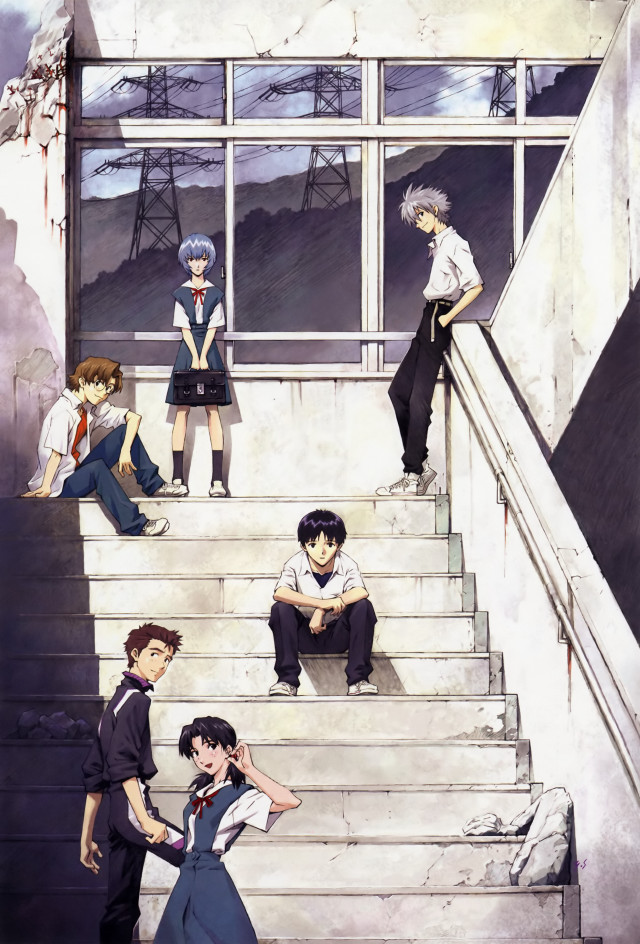 Group people stairs window sky free wallpaper - medium preview image