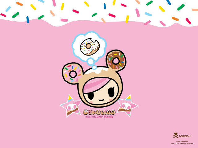 Cartoon character donuts head nose free wallpaper - medium preview image