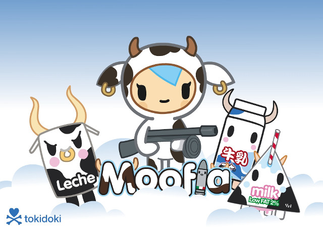 Cow gun cow on back free wallpaper - medium preview image