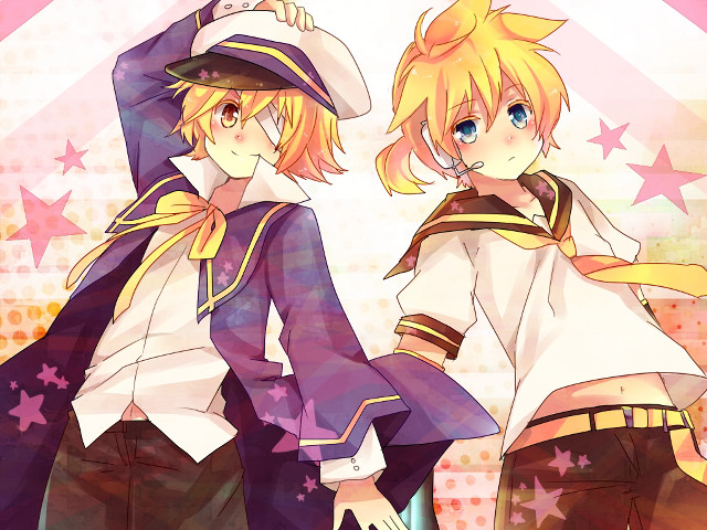 Anime characters stars hat standing free wallpaper - medium preview image