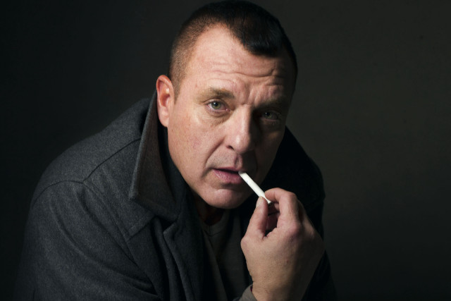 Man smoking cigarette dark room #2 free wallpaper - medium preview image