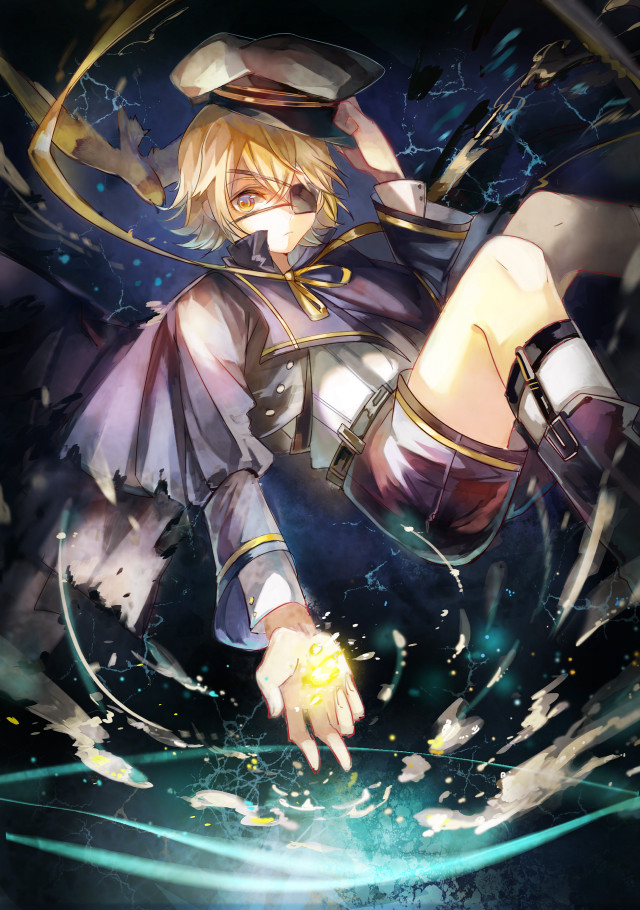 Anime character hat sword hand free wallpaper - medium preview image
