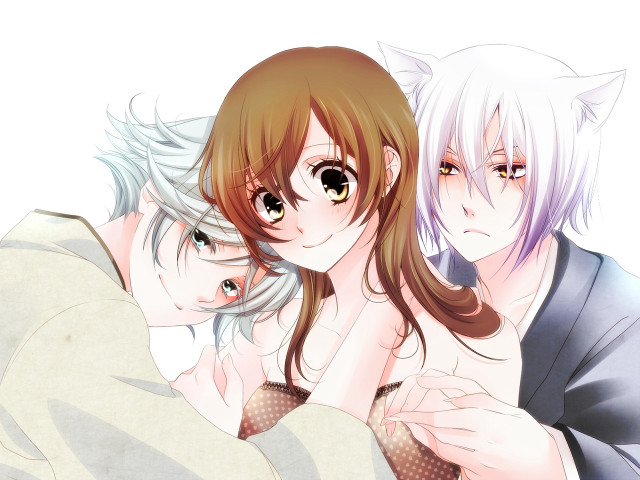 Anime couple hugging closed eyes free wallpaper - medium preview image