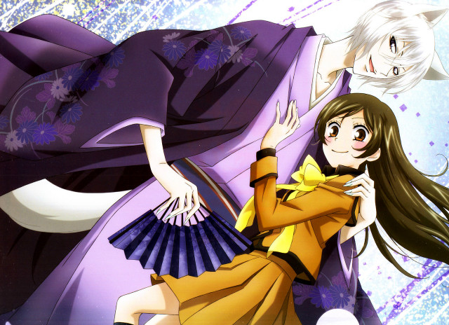 Woman yellow dress man purple free wallpaper - medium preview image