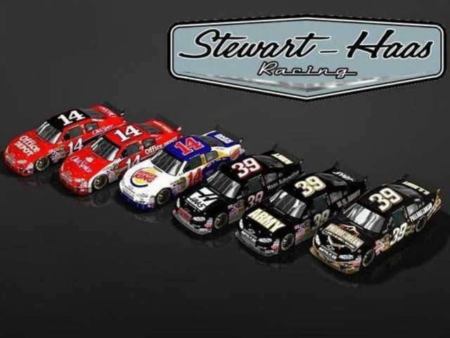 Stewart habs racing cars row free wallpaper - medium preview image