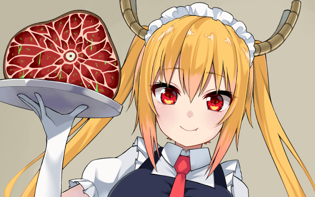 Woman holding tray meat piece free wallpaper - medium preview image