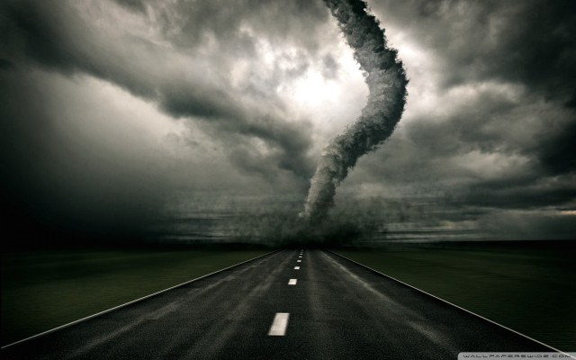 Tornado cloud night road storm free wallpaper - medium preview image
