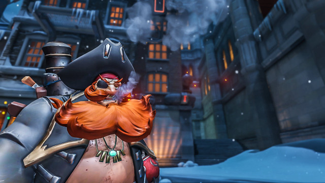 Cartoon pirate character gun smoking free wallpaper - medium preview image