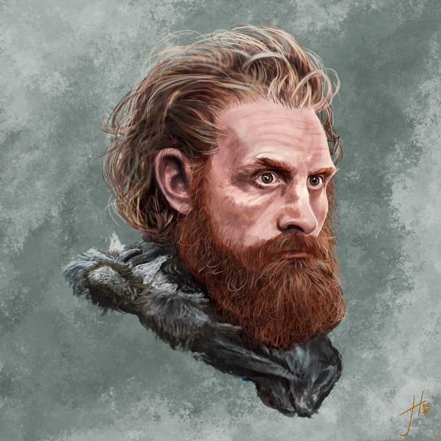 Man beard fur collar bird free wallpaper - medium preview image