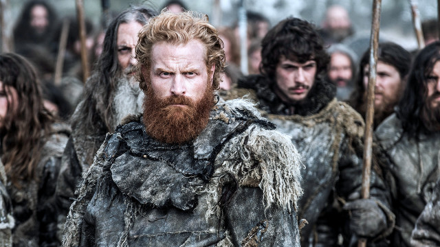 Bearded men furs standing line free wallpaper - medium preview image
