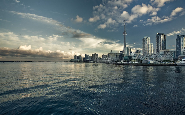 City skyline water cloudy sky #7 free wallpaper - medium preview image