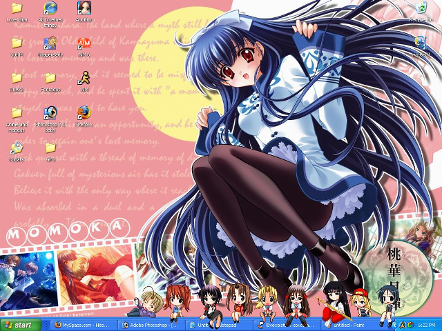 Anime girl flying blue eyes #2 free wallpaper - medium preview image